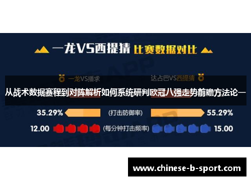 从战术数据赛程到对阵解析如何系统研判欧冠八强走势前瞻方法论一